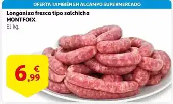 Alcampo Alcampo - longaniza fresca tipo salchicha oferta