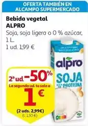 Alcampo Alpro - bebida vegetal oferta