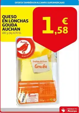 Alcampo Auchan - queso en lonchas gouda oferta