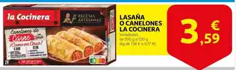 Alcampo La cocinera - lasana o canelones oferta