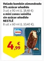Alcampo Nestlé - helado bombon almendrado 0% azucar anadido oferta