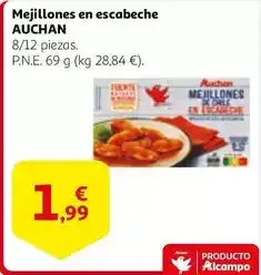 Alcampo Auchan - mejillones en escabeche oferta