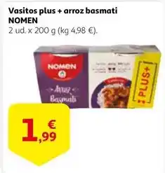 Alcampo Nomen - vasitos plus + arroz basmati oferta