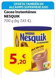 Alcampo Nestlé - cacao instantaneo nesquik oferta