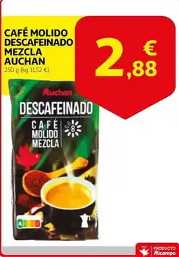 Alcampo Auchan - cafe molido descafeinado mezcla oferta