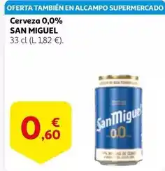 Alcampo San miguel - cerveza 0.0% oferta