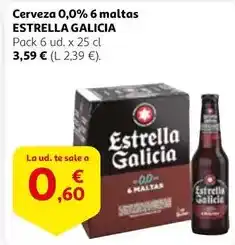 Alcampo Estrella galicia - cerveza 0,0% 6 maltas oferta