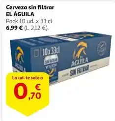 Alcampo El águila - cerveza sin filtrar oferta