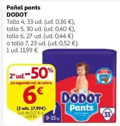 Alcampo Dodot - panal pants oferta