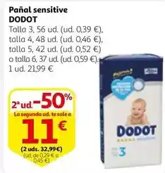 Alcampo Dodot - panal sensitive oferta