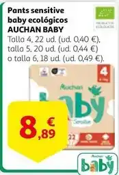 Alcampo Auchan - pants sensitive baby ecologicos oferta