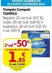 Alcampo Tampax - tampón compak oferta