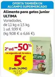 Alcampo Última - alimento para gatos junior oferta