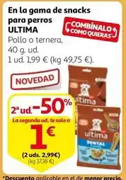 Alcampo Ultima - en la gama de snacks para perros oferta