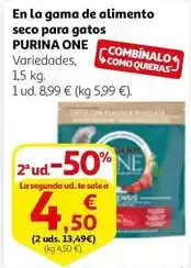 Alcampo Purina one - en la gama de alimento seco para gatos oferta