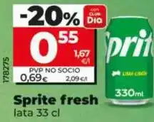 Dia Sprite - fresh lata 33 cl oferta