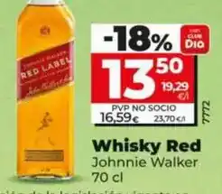 Dia Johnnie walker - whisky red 70 cl oferta