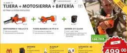 Ferri Tijera + motosierra + batería oferta