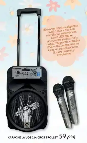 Toy Planet Karaoke la voz 2 micros trolley oferta