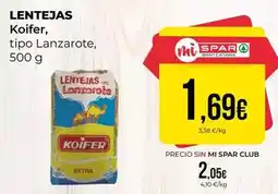 SPAR Gran Canaria Koifer - lentejas oferta
