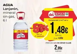 SPAR Gran Canaria Lanjarón - agua oferta