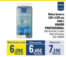 Makro Makro - bolsa basura 115 x 135 cm 240 l oferta