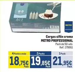 Makro Metro professional - cargas sifón crema oferta