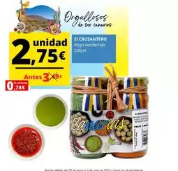 Tu Trébol Hipermercados Ei crusantero - mojo verde/rojo oferta