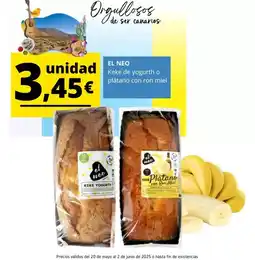 Tu Trébol Hipermercados El neo - keke de yogurth o plátano con ron miel nev oferta