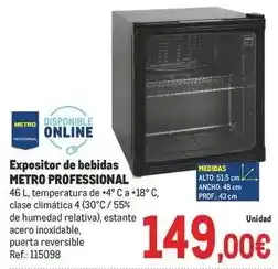 Makro Metro professional - professional expositor de bebidas oferta