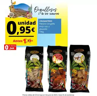 Tu Trébol Hipermercados Crusantero - plátano con gofio oferta