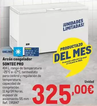 Makro Sontec - arcón congelador oferta