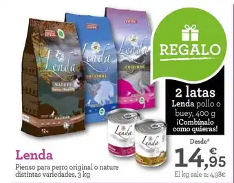 TiendAnimal Lenda Pienso Para Perro Original O Nature 3kg oferta