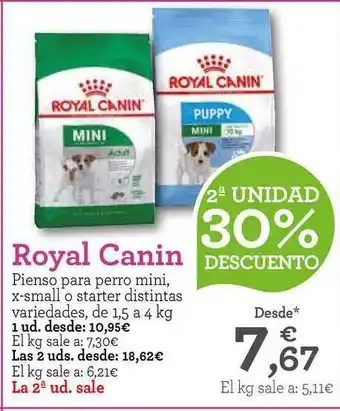 TiendAnimal Royal Canin Pienso Para Perro Mini, X-small O Starter de 1,5 a 4kg oferta