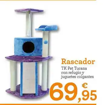 TiendAnimal Rascador Tk Pet Tucana Con Refugio Y Juguetes Colgantes oferta