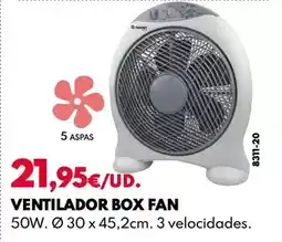 BricoCentro Raydan - ventilador box fan oferta