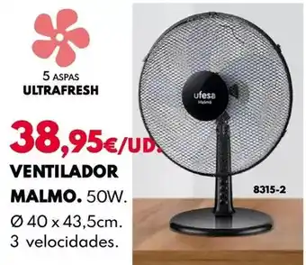 BricoCentro Ufesa - ventilador malmo oferta