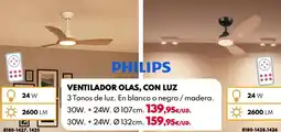 BricoCentro Philips - ventilador olas, con luz oferta