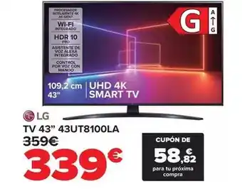 Carrefour Lg - tv 43 43ut8100la oferta