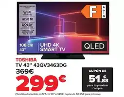 Carrefour Toshiba - tv 43 43qv3463dg oferta