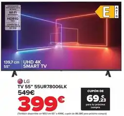 Carrefour Lg - tv 55 55ur78006lk oferta