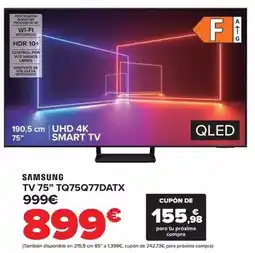 Carrefour Samsung - tv 75 tq75q77datx oferta