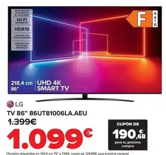 Carrefour Lg - tv 86'' 86ut81006la.aeu oferta
