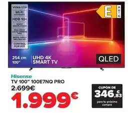 Carrefour Hisense - tv 100'' 100e7nq pro oferta