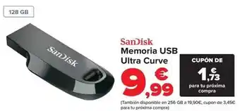 Carrefour Sandisk - memoria usb ultra curve oferta