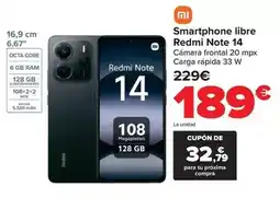 Carrefour Xiaomi - smartphone libre redmi note 14 oferta