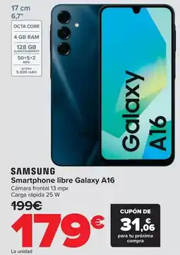 Carrefour Samsung - smartphone libre galaxy a16 oferta