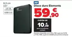 Carrefour Wd - disco duro elements oferta