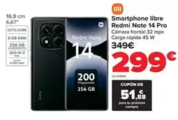 Carrefour Xiaomi - smartphone libre redmi note 14 pro oferta