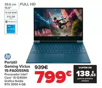 Carrefour Hp - portátil gaming victus 15-fa0055ns oferta